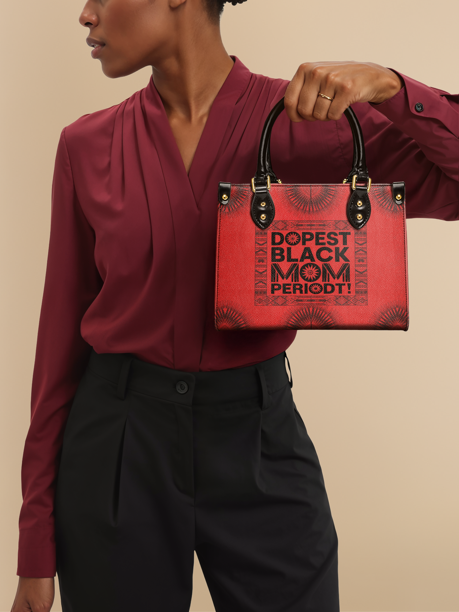 "Tajimom" Small Leather Handbag