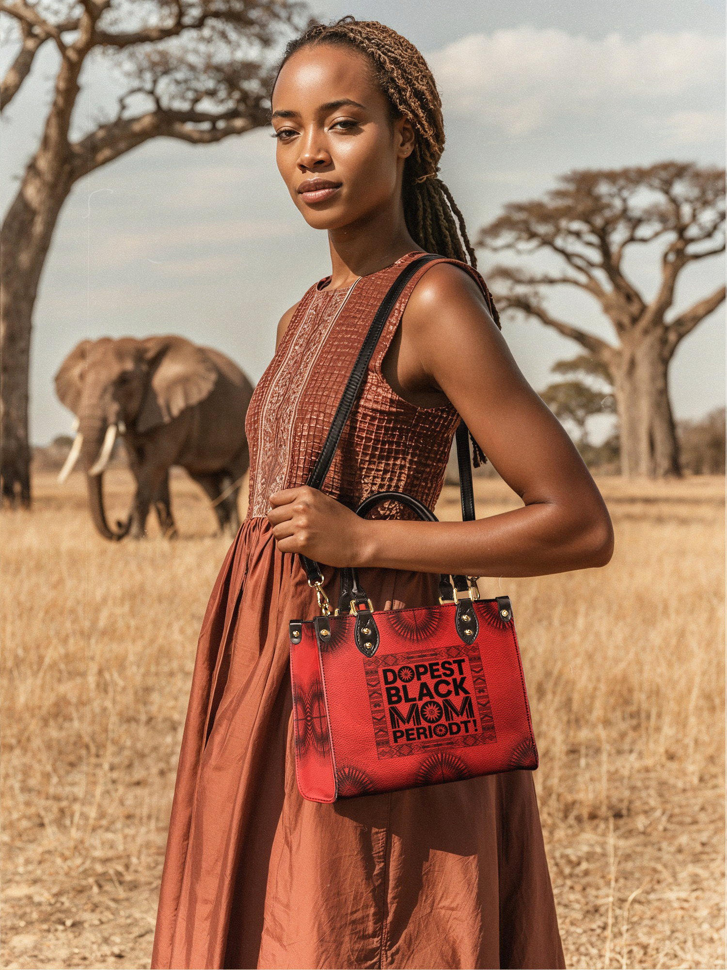 "Tajimom" Small Leather Handbag